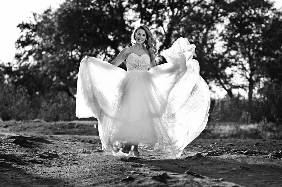 Novia en blanco y negro
